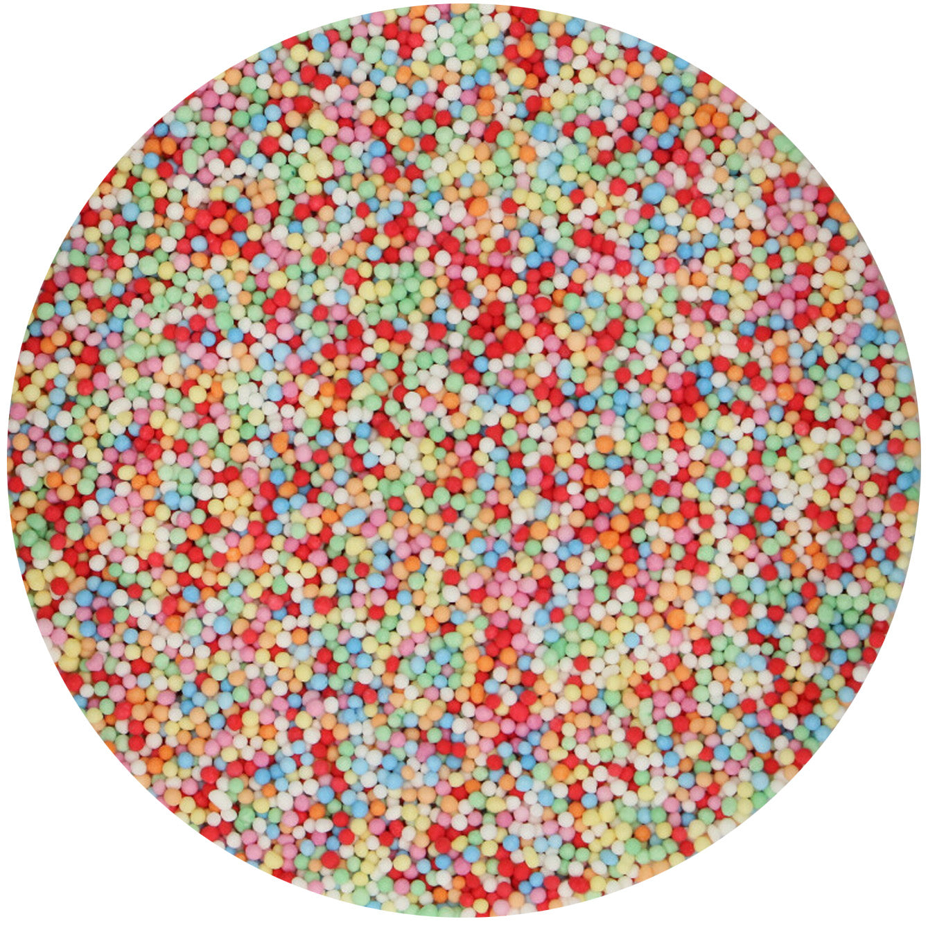 FunCakes glutenvrije musketzaad mix van dichtbij, kleurrijke nonpareils