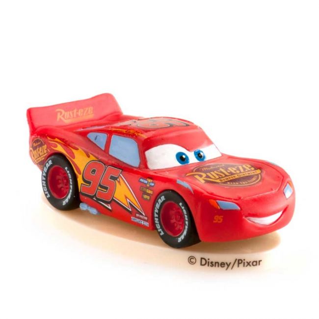 DeKora Disney Pixar Cars Lightning McQueen taarttopper figuurtje, leuk voor het decoreren van Cars thema taarten en verjaardagsfeestjes