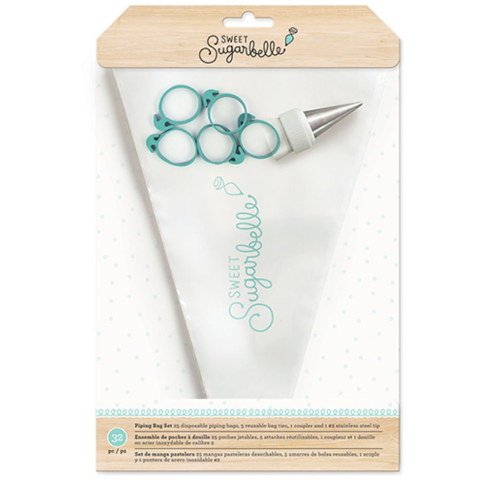 Sweet Sugarbelle spuitzakset met wegwerpspuitzakken, sluitbandjes, coupler en spuitmondje 2