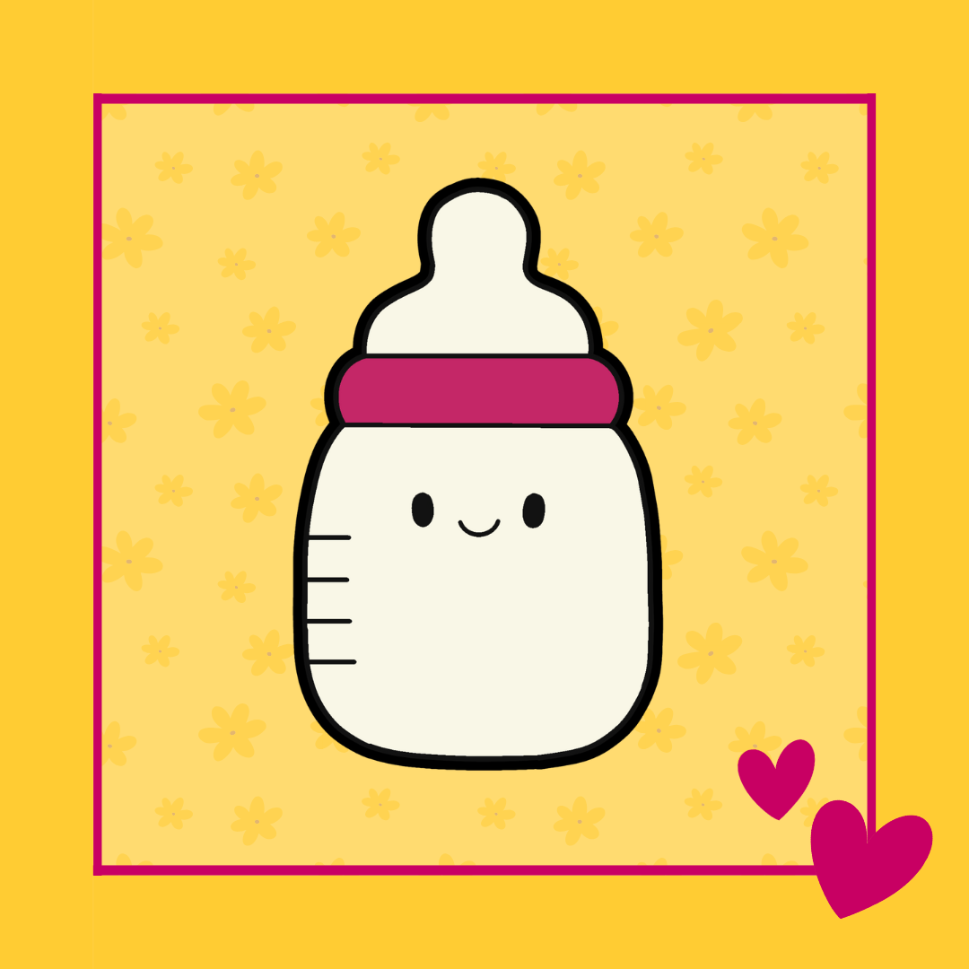 Schattige chubby babyfles illustratie voor de Chubby Babyfles koekjesuitsteker