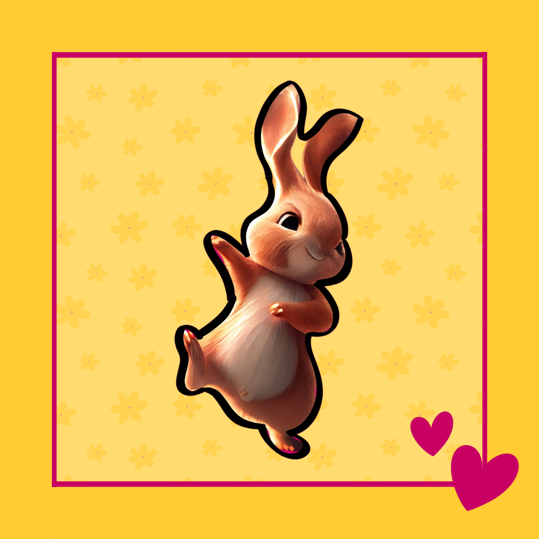 Dancing Bunny uitsteker voor koekjes in de vorm van een dansend konijn