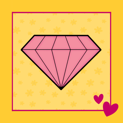 Koekjesuitsteker in de vorm van een diamant
