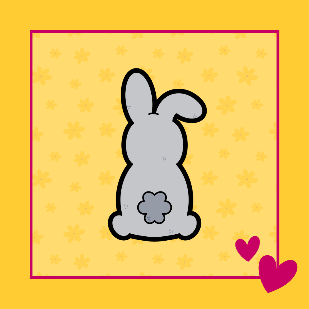 Flopsy paashaas uitsteker voor koekjes met hangend oortje