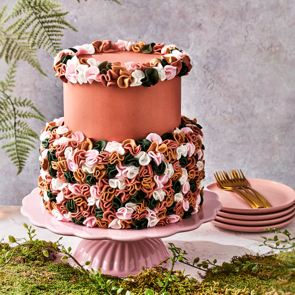 Sfeerfoto FunCakes rolfondant Sparkling Gold met glinsterende gouden details