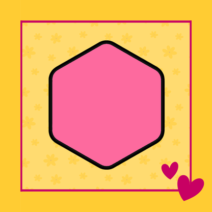 Hexagon plaque uitsteker voor koekjes met zeshoekige vorm