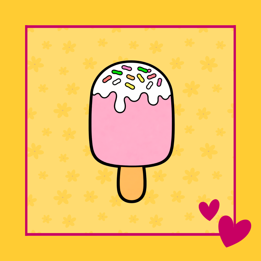 Koekjes uitsteker ijsje op stokje met topping en sprinkles