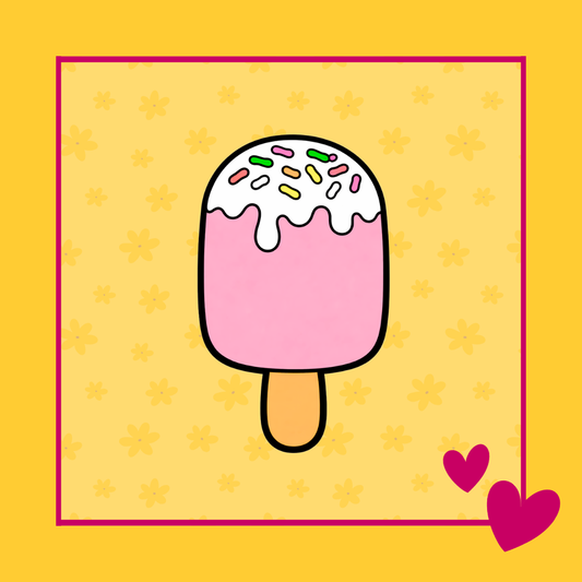 Koekjes uitsteker ijsje op stokje met topping en sprinkles