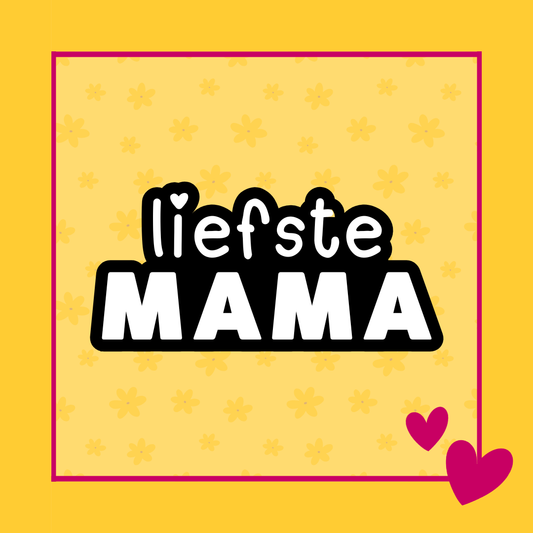 Ontwerp van een liefste mama koekjes uitsteker met tekst, geschikt voor Moederdag koekjes decoreren