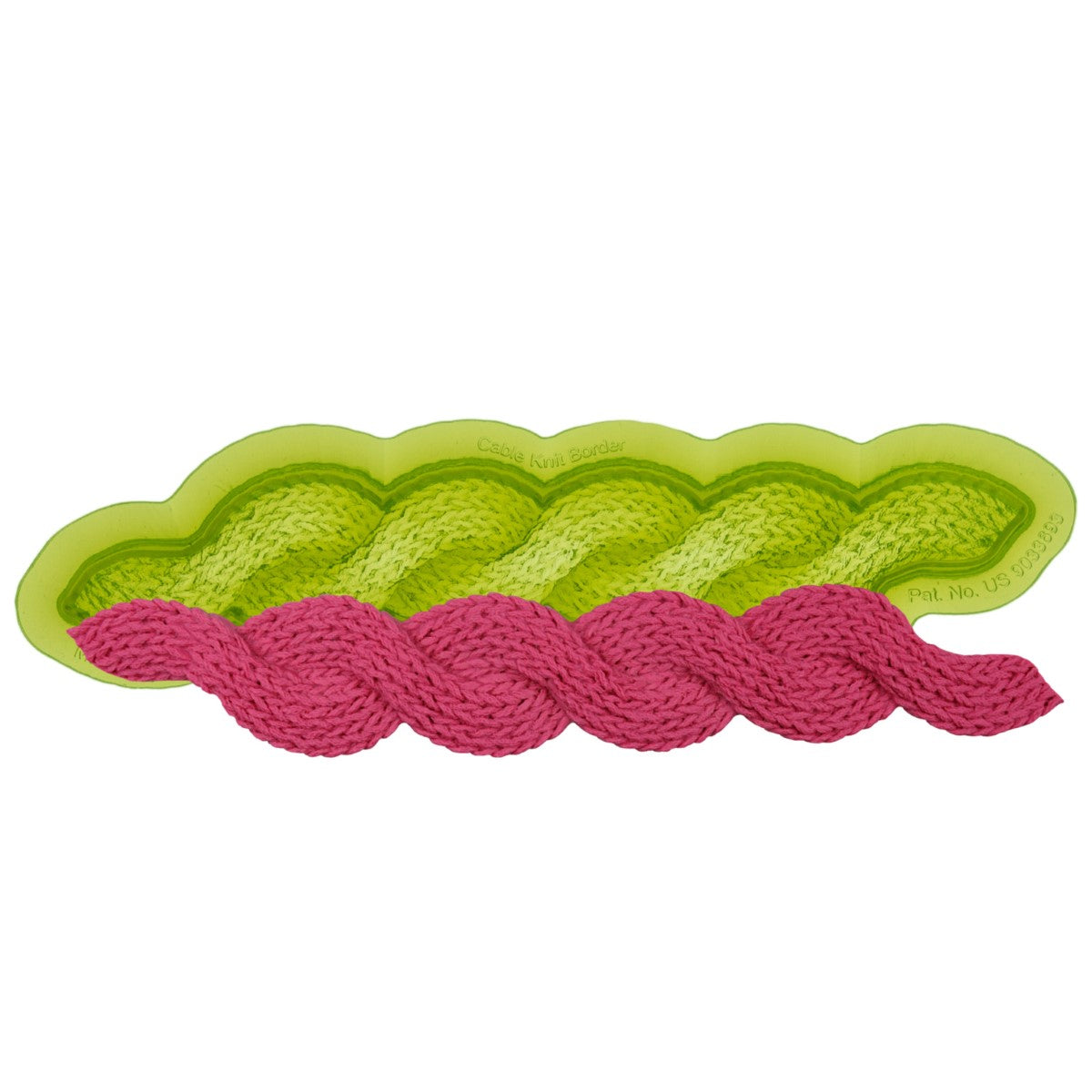 Kabelbreisel-rand van fondant gemaakt met de Marvelous Molds mal