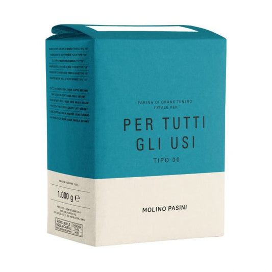 Zak Molino Pasini All Purpose Bloem 1kg - Italiaanse universele bloem voor alle baksels.