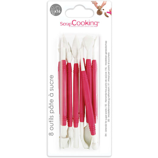 ScrapCooking fondant modelleerset met 8 tools voor fondant en marsepein