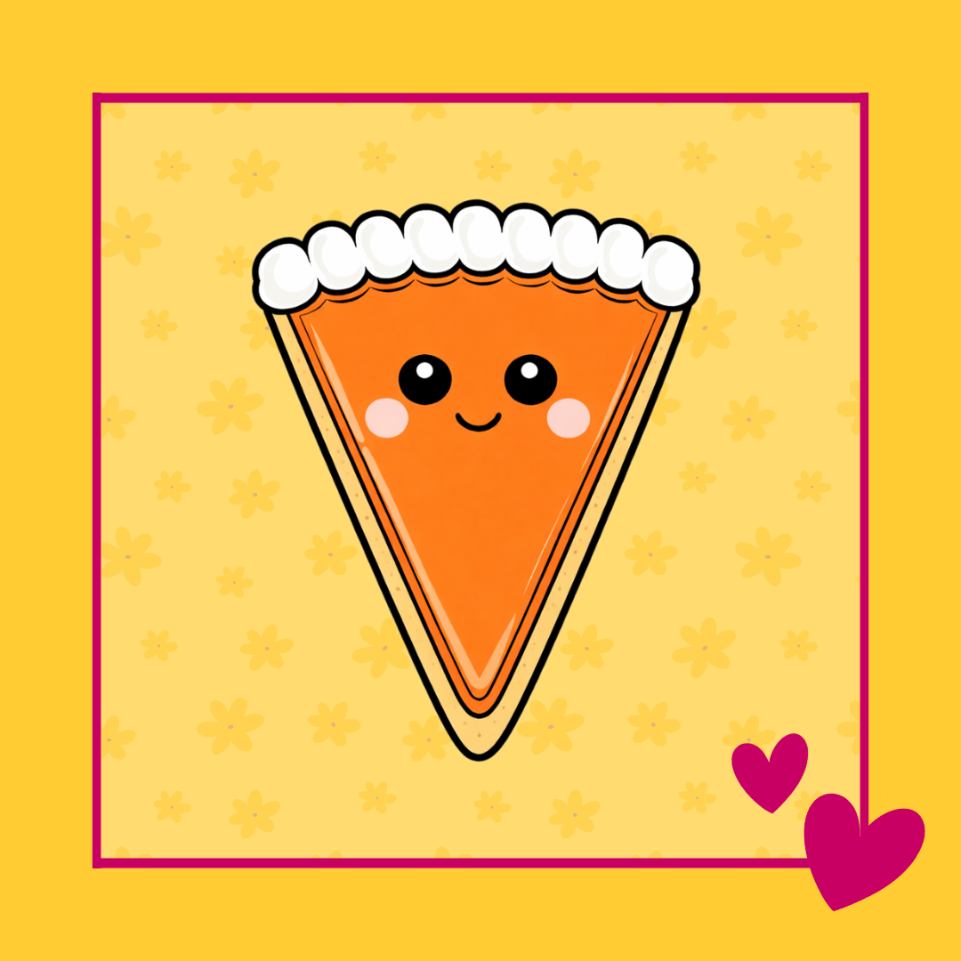 Koekjesuitsteker in de vorm van een taartpunt met kawaii gezichtje en slagroomrand