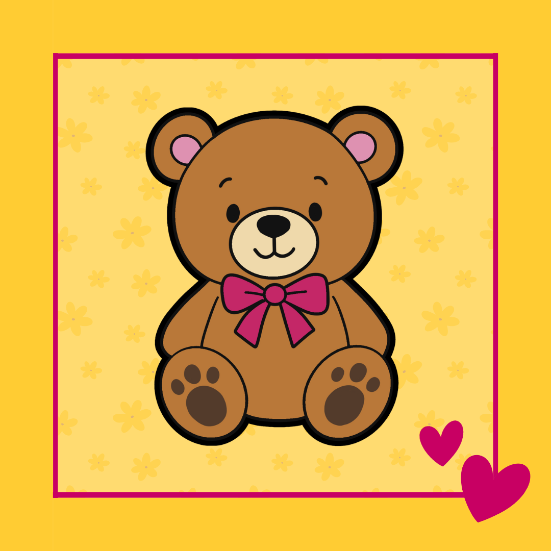 Schattige teddy beer illustratie voor de Teddy Beer koekjesuitsteker