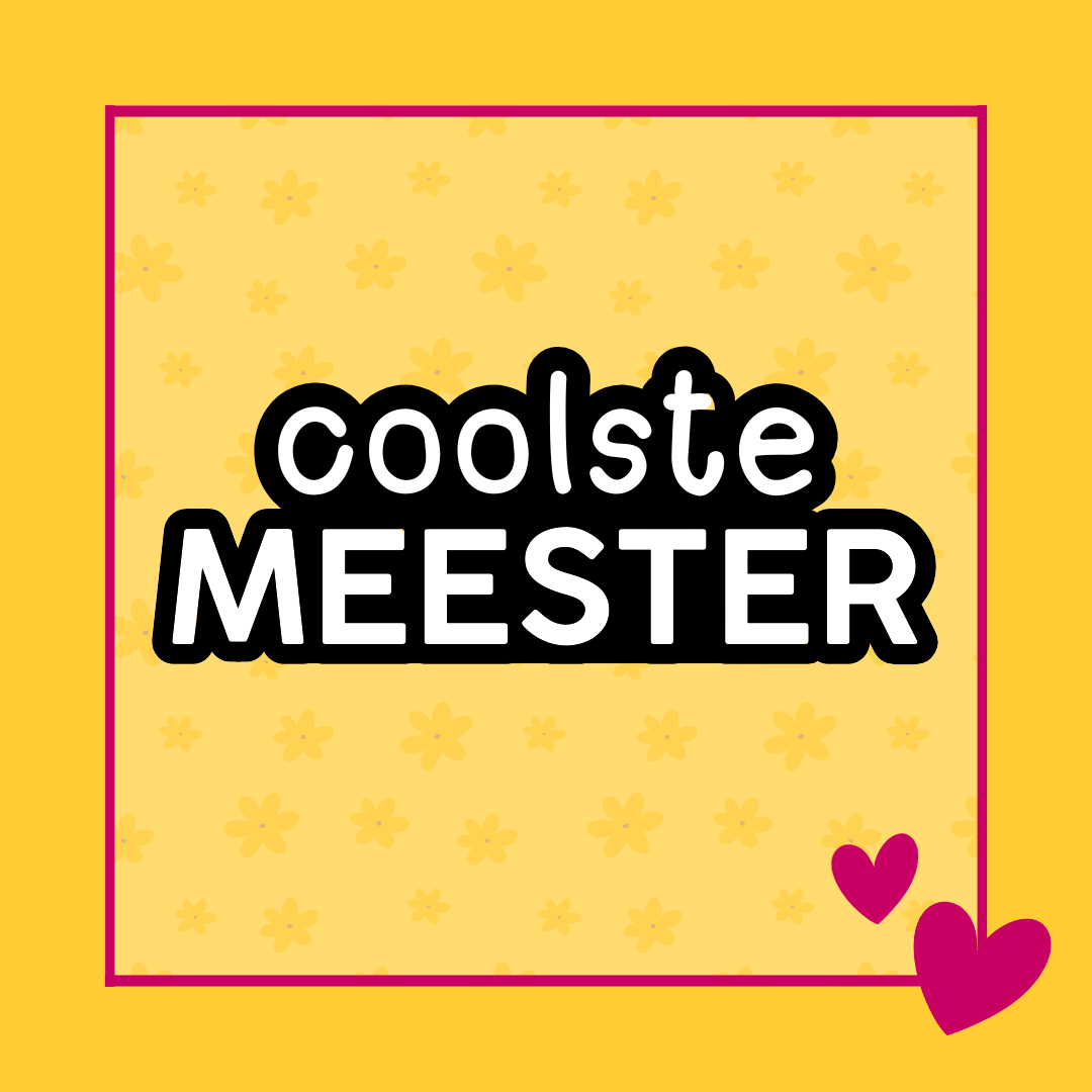 Tekst stempel Coolste meester voor koekjes met duidelijke letterafdruk geschikt voor deeg en fondant