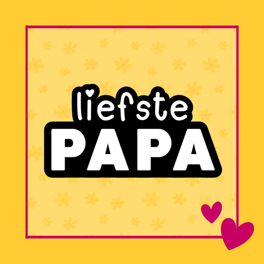 Tekst stempel Liefste Papa voor vaderdag koekjes met strakke afdruk in fondant of royal icing