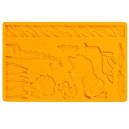 Wilton fondant mal jungledieren, bovenaanzicht van de vormen