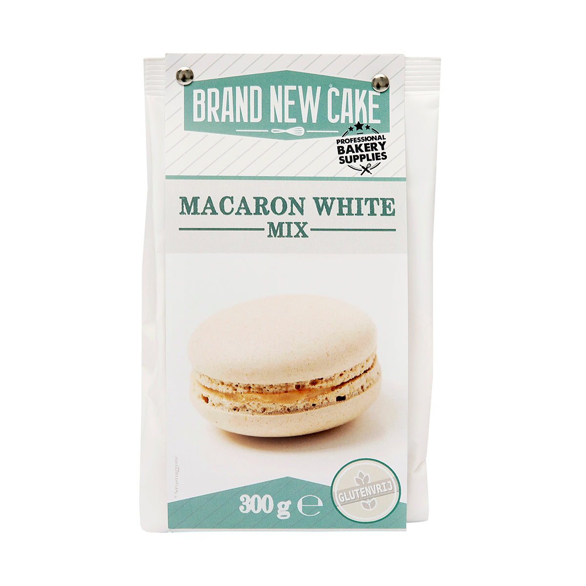 BrandNewCake glutenvrije Macaron-mix Wit 300g verpakking