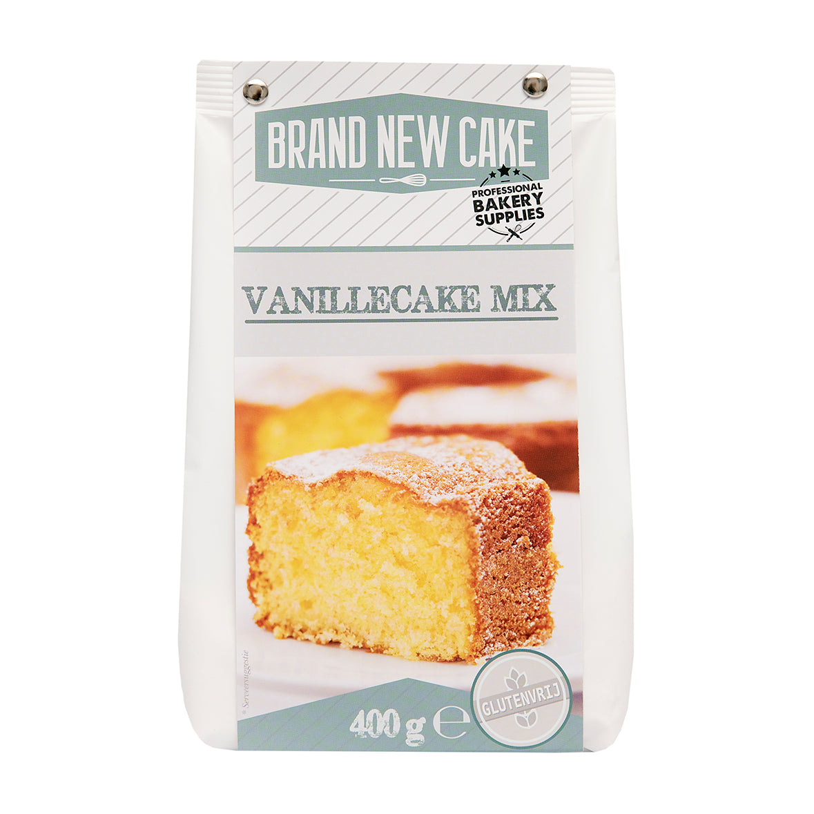 BrandNewCake glutenvrije Vanillecake-mix 400g verpakking