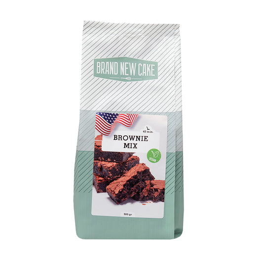 BrandNewCake Vegan Brownie-mix 500g verpakking