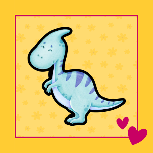 Schattige dino koekjesuitsteker met lange nek, leuk voor dino thema koekjes bakken en decoreren