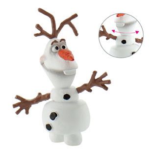 DeKora Disney Frozen Olaf taarttopper figuurtje met beweegbaar hoofd, perfect voor het decoreren van Frozen thema taarten en cupcakes