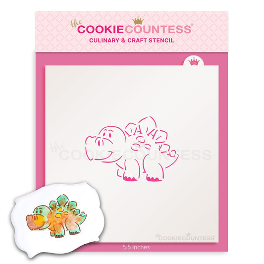 The Cookie Countess - Friendly Dinosaur PYO stencil