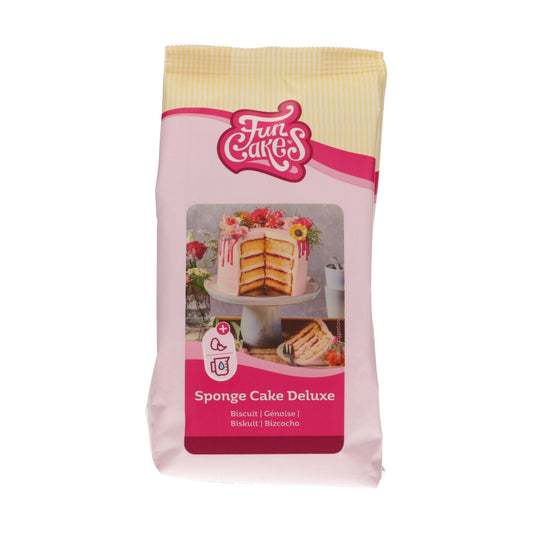 Verpakking FunCakes mix voor biscuit deluxe 500 g, bakmix voor een luchtige biscuittaart