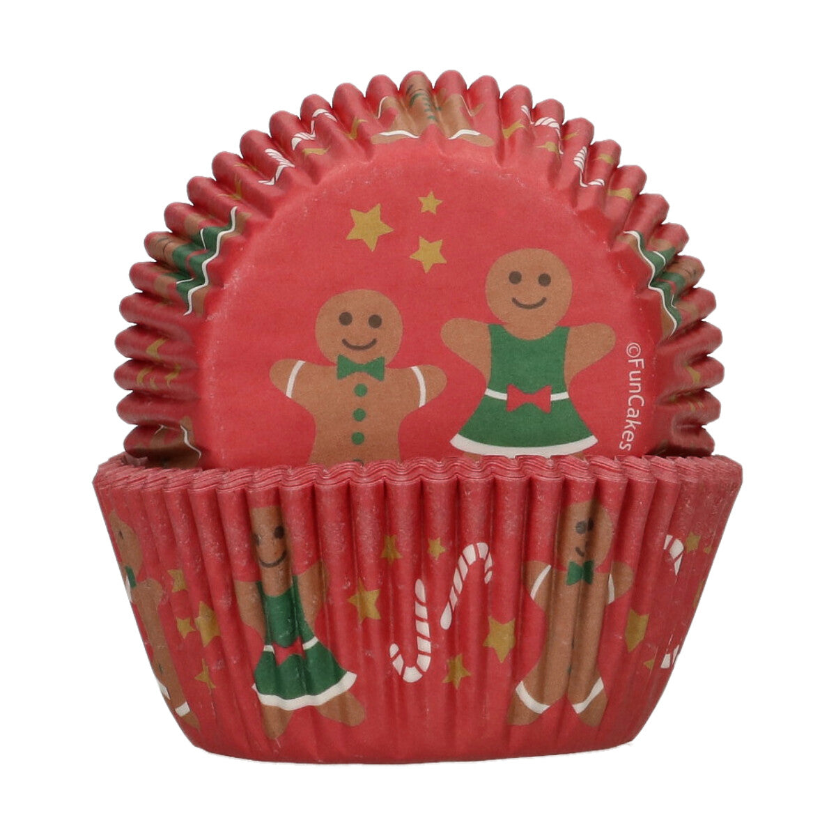 FunCakes gingerbread baking cups gebruikt voor kerstcupcakes