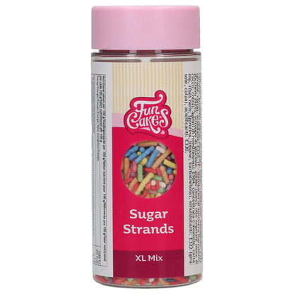 Strooibus FunCakes Sugar Strands XL Mix 70 g met gekleurde sprinkels voor op koekjes