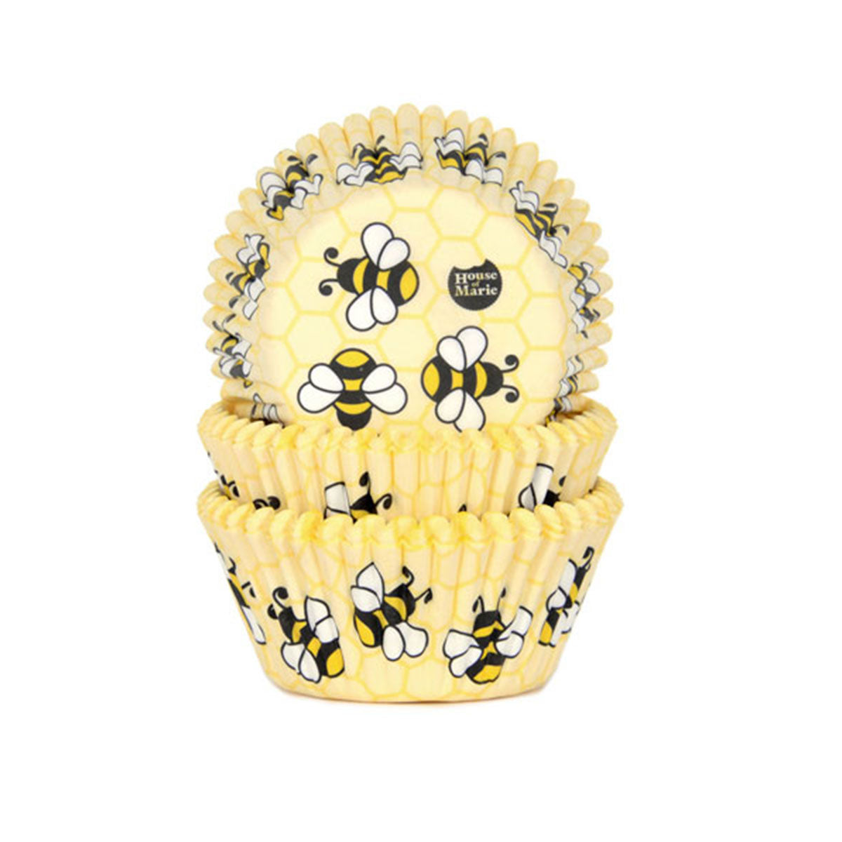 House of Marie cupcake vormpjes met bijtjes-print
