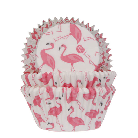 House of Marie cupcake vormpjes met flamingo-print