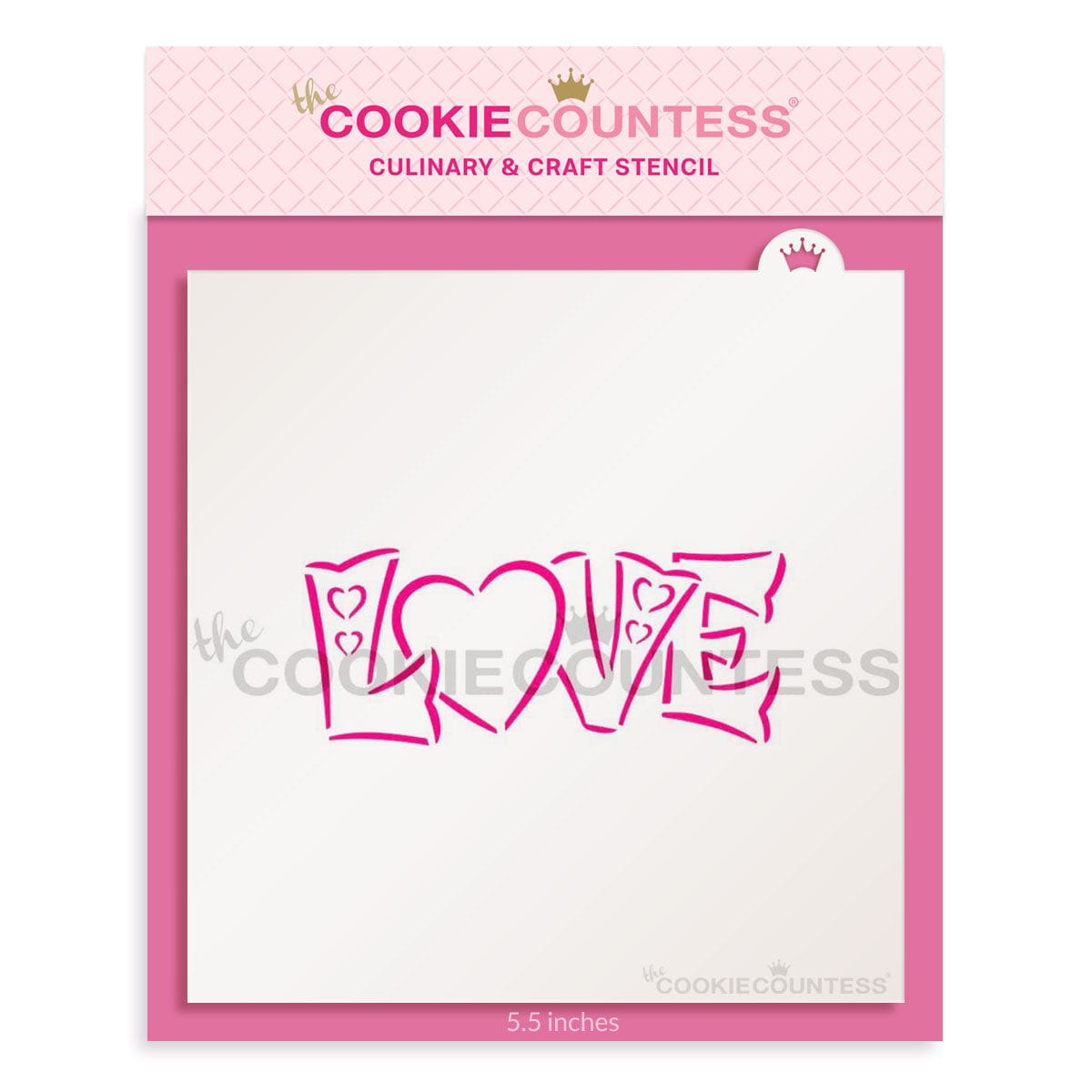 The Cookie Countess - LOVE Word PYO stencil