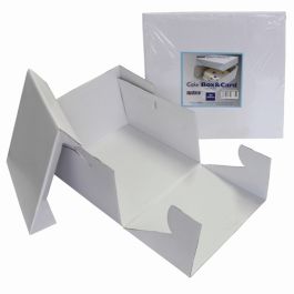 Kartonnen PME cake box van 15 x 15 x 15 cm voor het vervoeren van taarten en koekjes