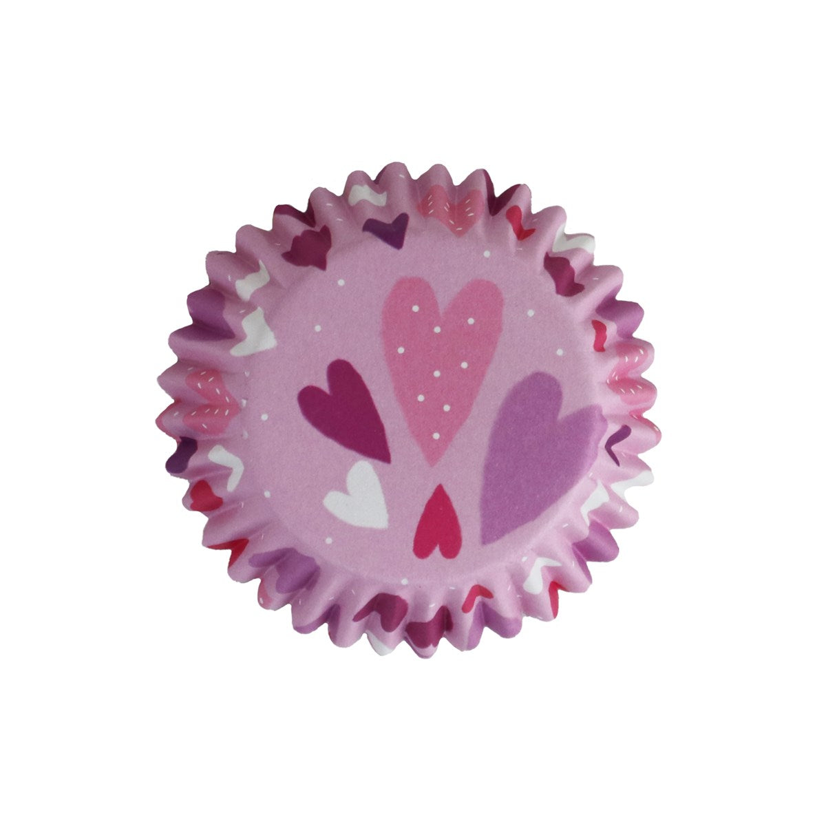 PME cupcakevormpjes met hartjes, foil-lined, set van 30