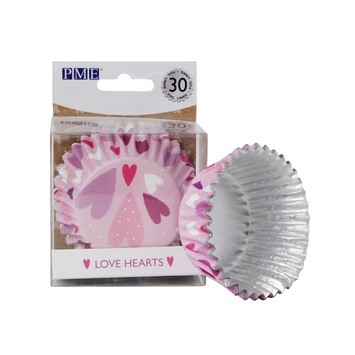 Cupcakes gebakken in de PME cupcakevormpjes met hartjes