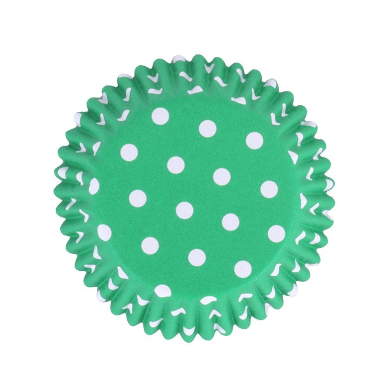 PME cupcakevormpjes groen met witte stippen, foil-lined, set van 30