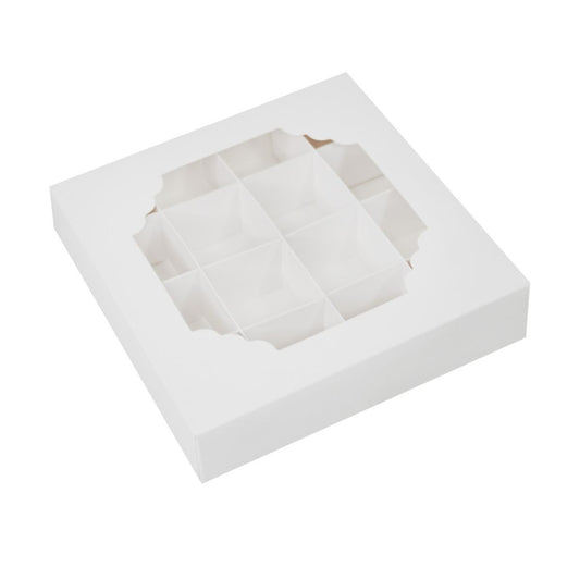 Witte Simply Making koekjesdoos met 16-vaks insert en venster