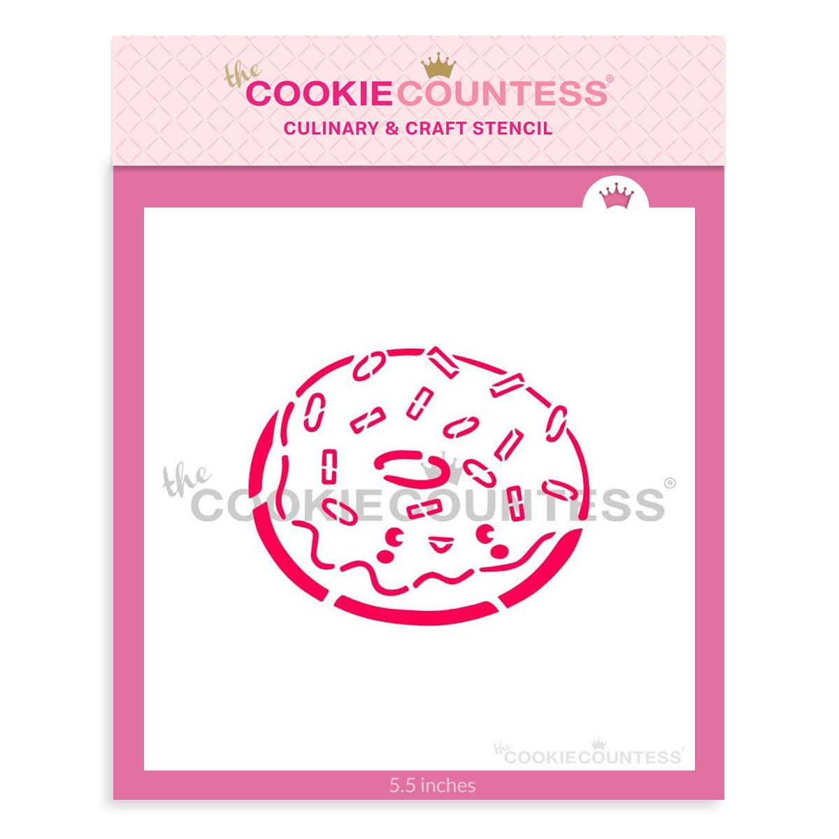 The Cookie Countess - Sprinkled Donut PYO stencil