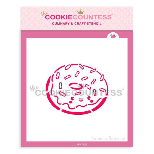 The Cookie Countess - Sprinkled Donut PYO stencil