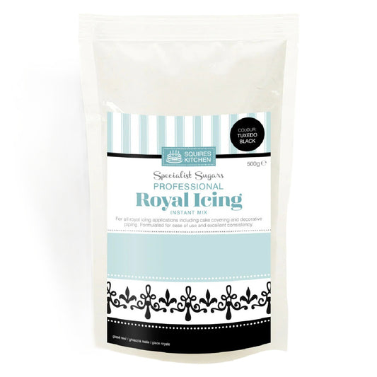 SK Professionele Royal Icing-mix Zwart 500g verpakking