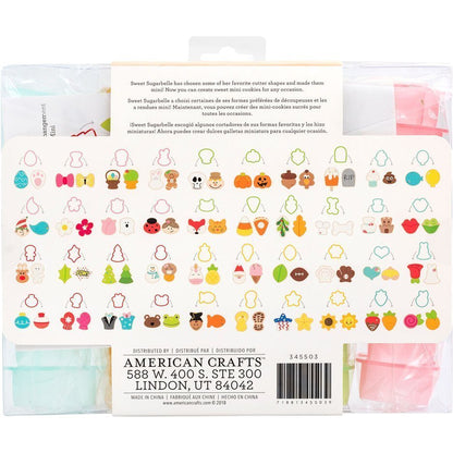 Voorbeeld van mini koekjes gemaakt met de Sweet Sugarbelle Mini Shape Shifter Set