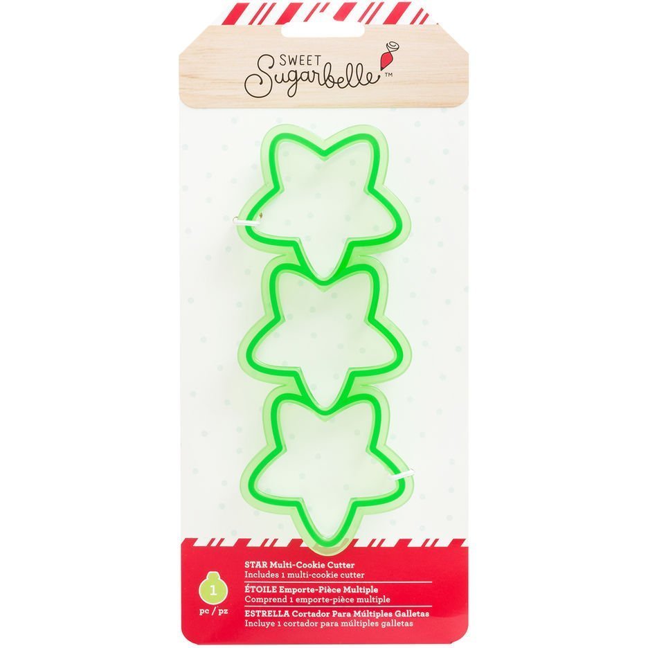 Sweet Sugarbelle Multi Cutter Stars die drie sterkoekjes tegelijk uitsteekt