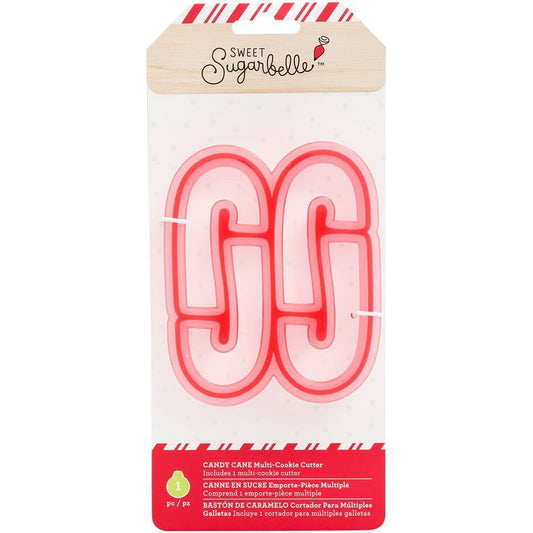Sweet Sugarbelle Multi Cutter Candy Cane die vier zuurstok-koekjes tegelijk uitsteekt