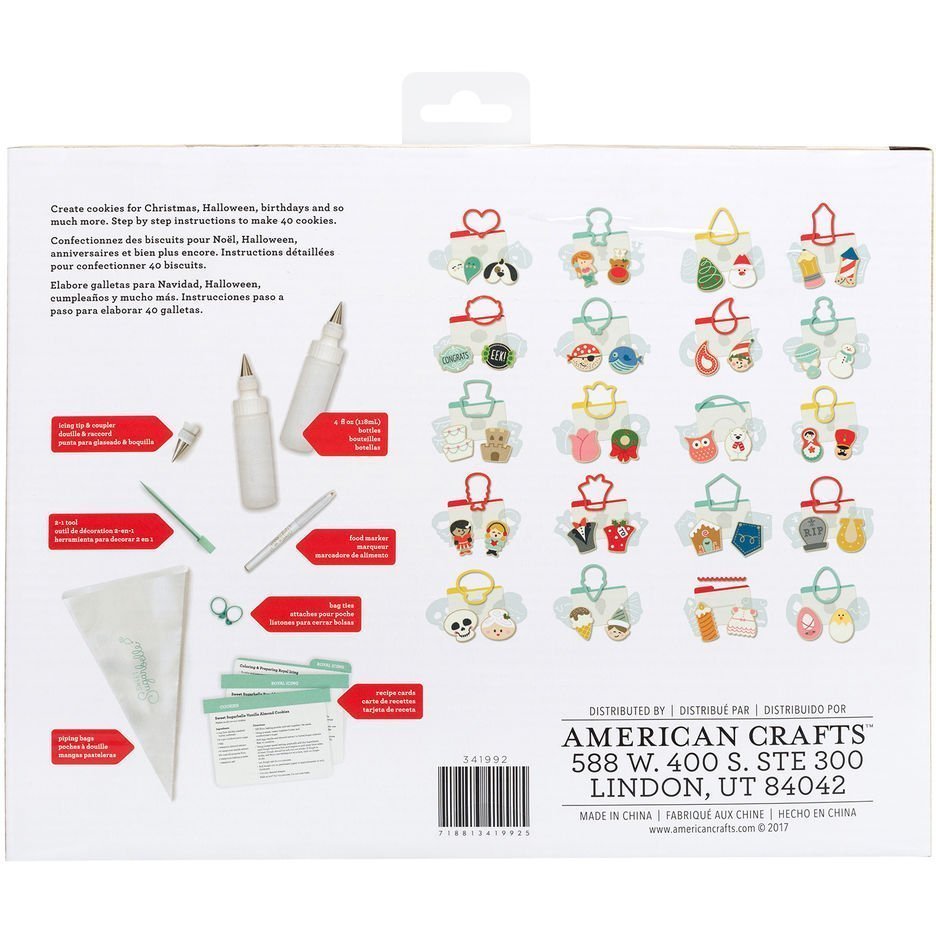 Voorbeeldkoekjes gemaakt met de Sweet Sugarbelle Shape Shifter Set