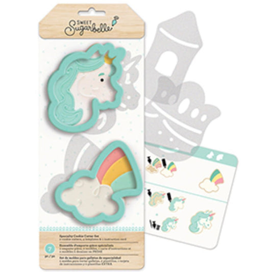 Sweet Sugarbelle Enchanted uitstekers van een eenhoorn en een regenboog met wolkje