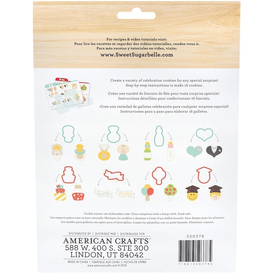 Voorbeeldkoekjes gemaakt met de Sweet Sugarbelle Life Events uitstekers