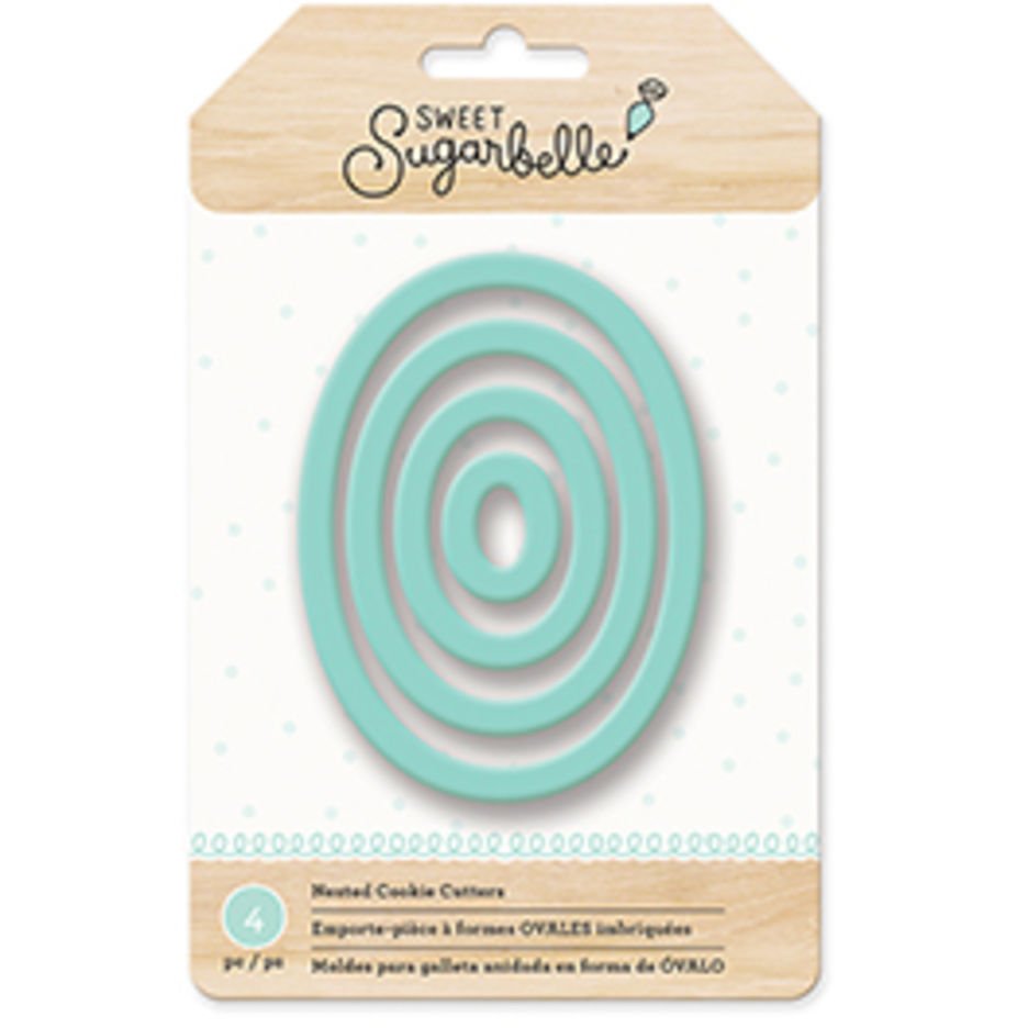 Sweet Sugarbelle set van vier ovale uitstekers in oplopende maten