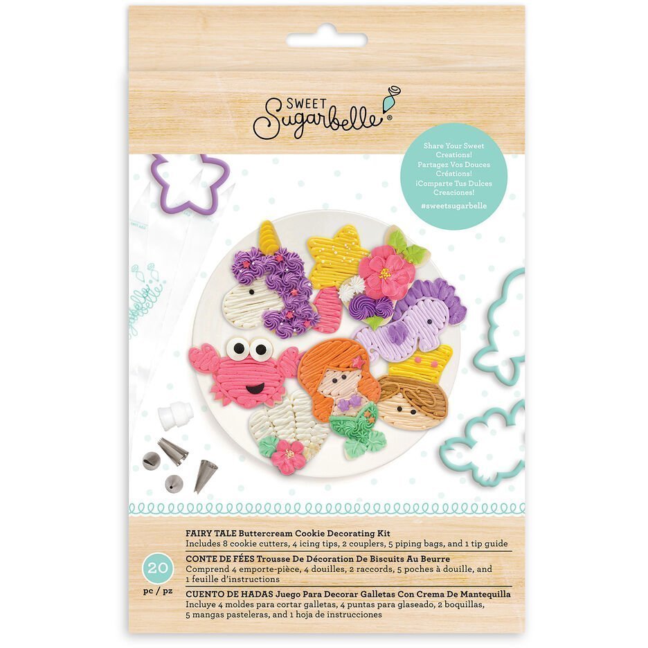 Sweet Sugarbelle Fairy Tale uitstekerset met eenhoorn, zeemeermin en zeepaardje voor sprookjeskoekjes