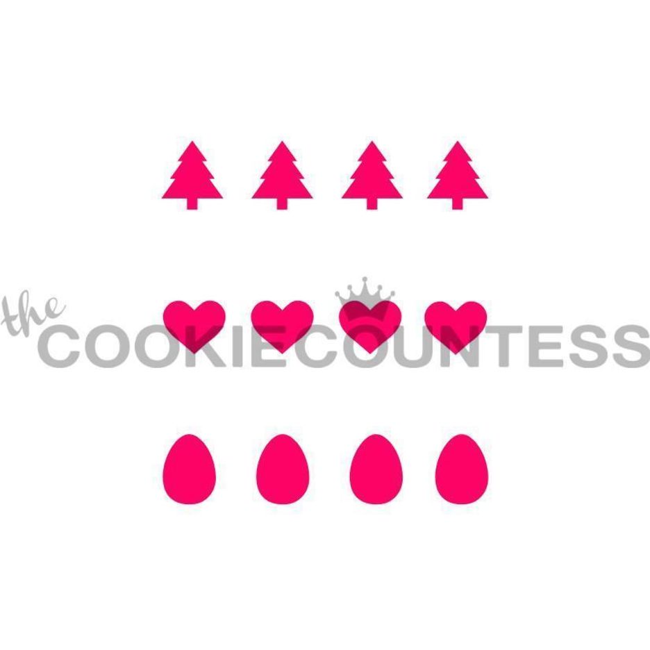 The Cookie Countess - Holiday Paint Palette stencil