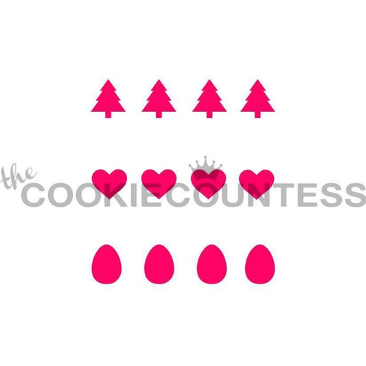 The Cookie Countess - Holiday Paint Palette stencil